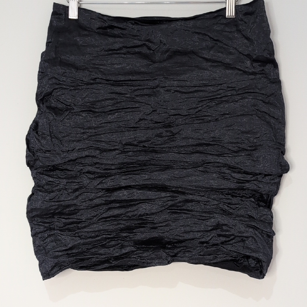 Sarah Pacini Textured Navy Mini Skirt Size M